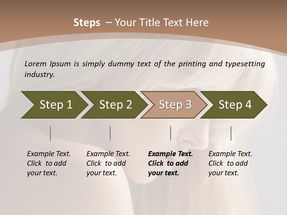 Back Desire Hair PowerPoint Template