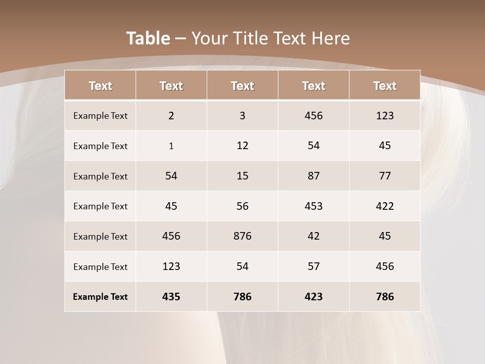 Back Desire Hair PowerPoint Template
