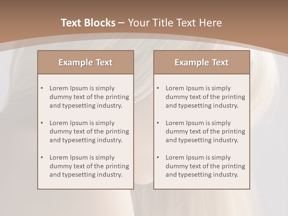 Back Desire Hair PowerPoint Template