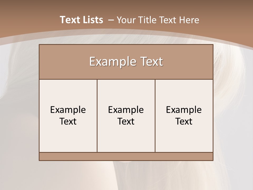 Back Desire Hair PowerPoint Template