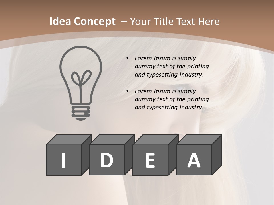 Back Desire Hair PowerPoint Template