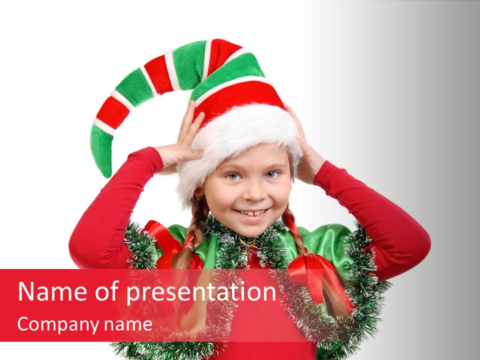 Hat Beautiful Merry PowerPoint Template