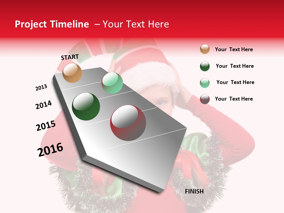 Hat Beautiful Merry PowerPoint Template