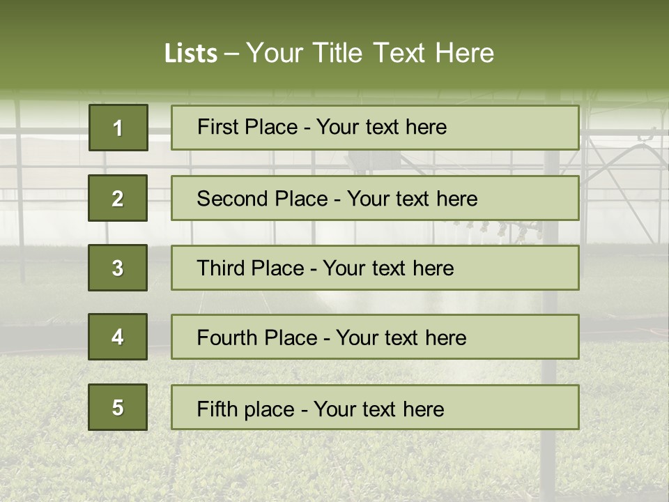 Water Spray Plant PowerPoint Template