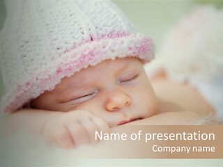 Diaper Girl Cute PowerPoint Template