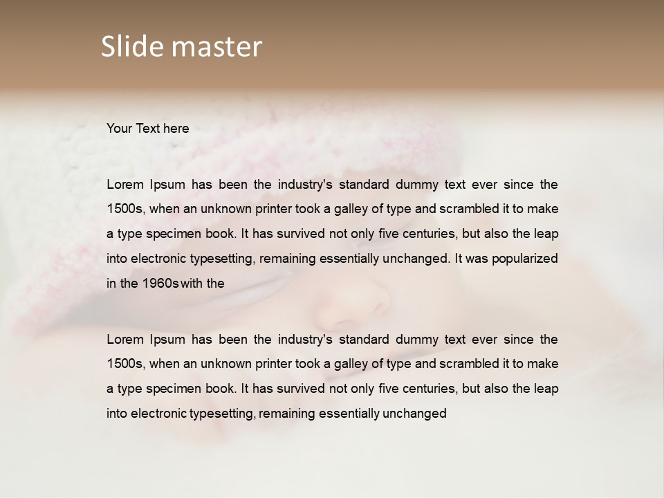 Diaper Girl Cute PowerPoint Template