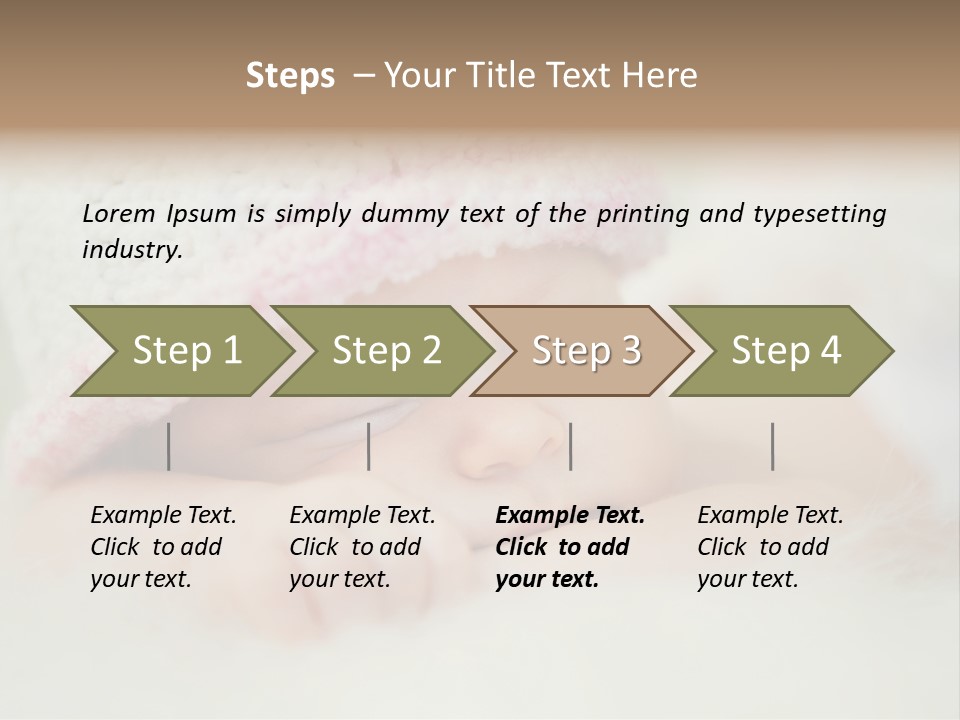 Diaper Girl Cute PowerPoint Template