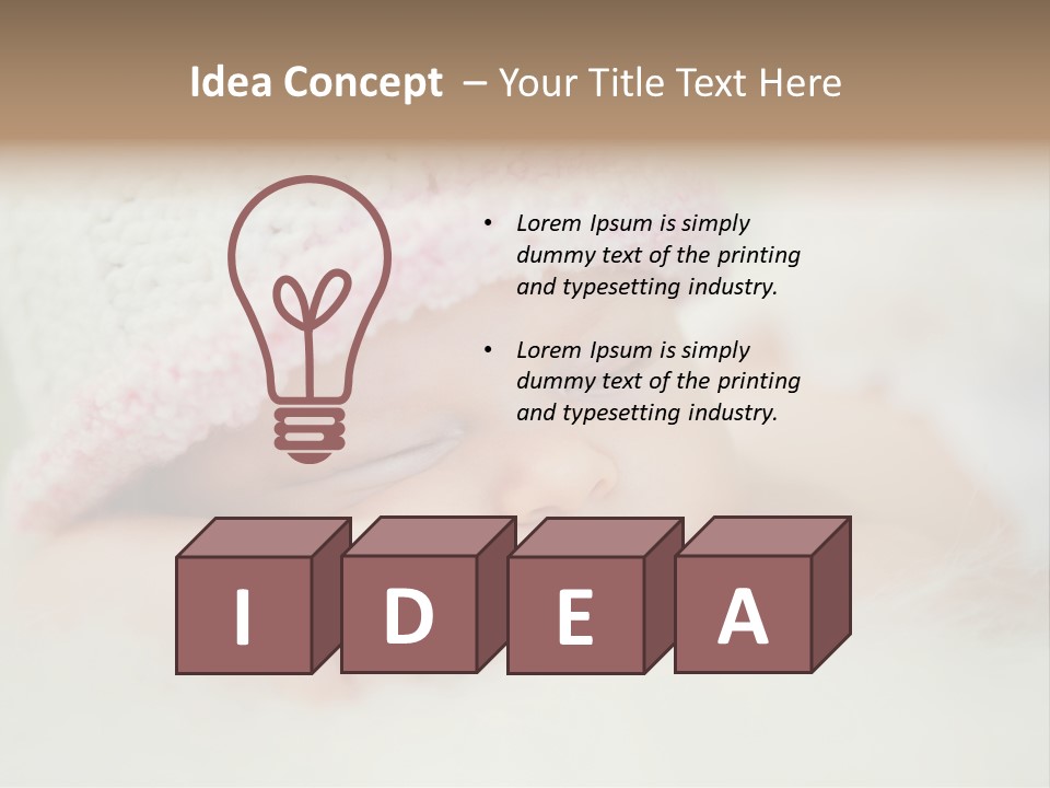 Diaper Girl Cute PowerPoint Template