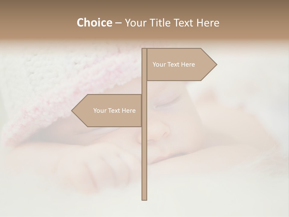 Diaper Girl Cute PowerPoint Template