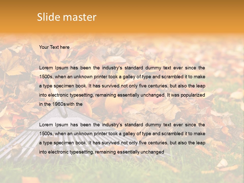 Autumn Landscaping Piled PowerPoint Template