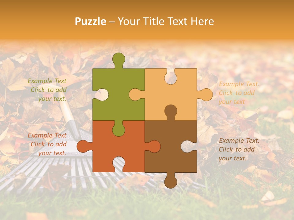 Autumn Landscaping Piled PowerPoint Template