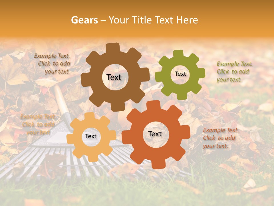 Autumn Landscaping Piled PowerPoint Template