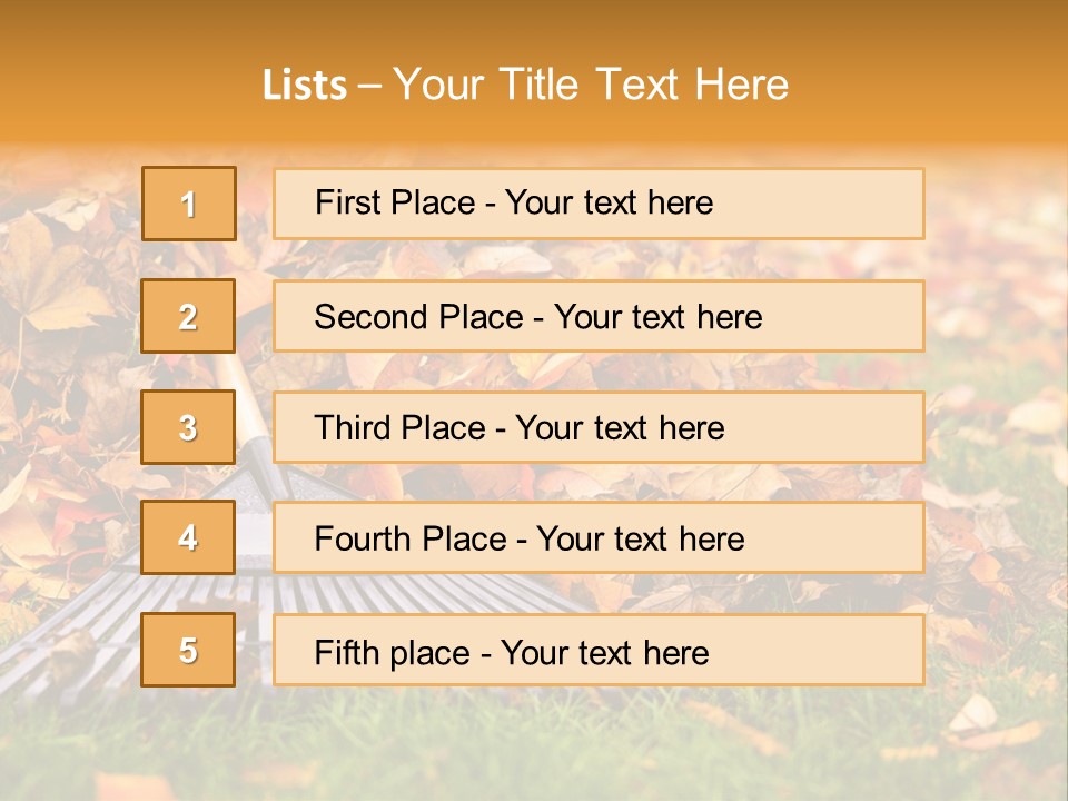Autumn Landscaping Piled PowerPoint Template