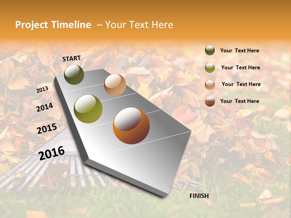 Autumn Landscaping Piled PowerPoint Template