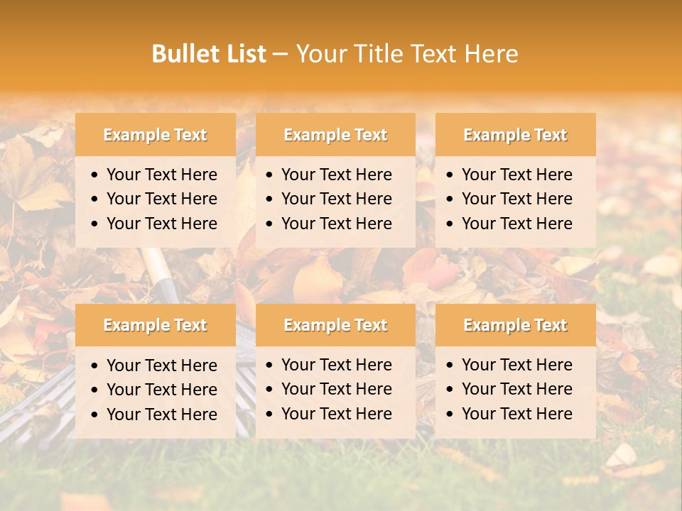 Autumn Landscaping Piled PowerPoint Template