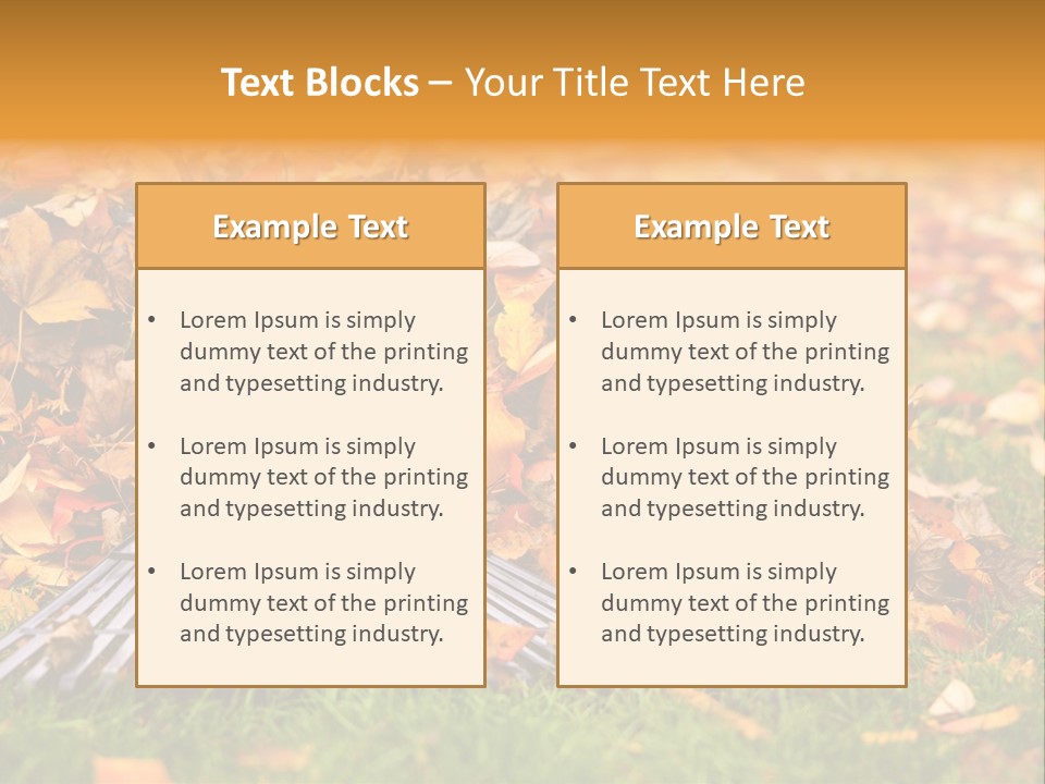 Autumn Landscaping Piled PowerPoint Template