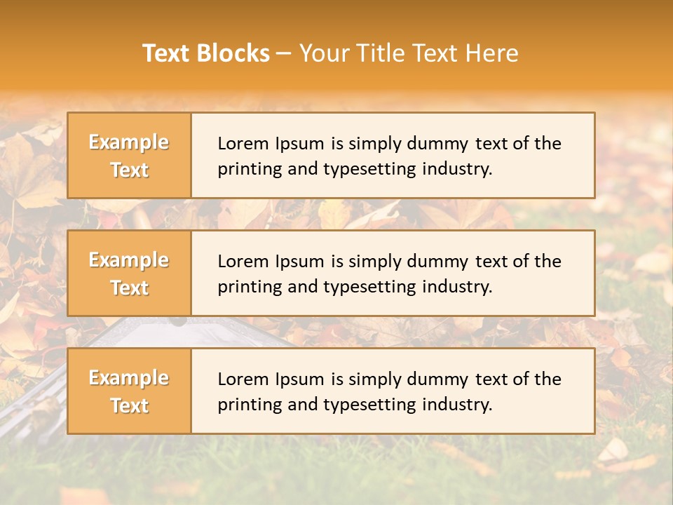 Autumn Landscaping Piled PowerPoint Template