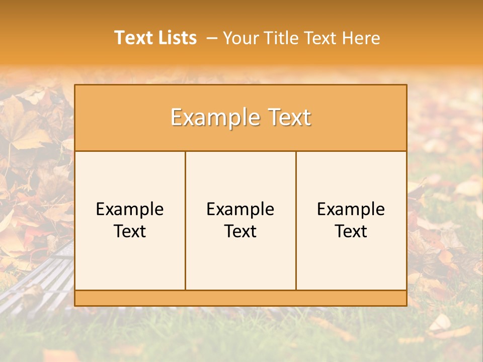 Autumn Landscaping Piled PowerPoint Template