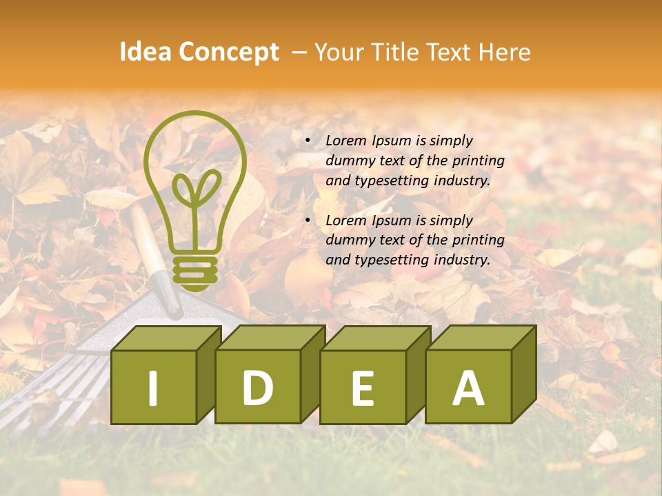Autumn Landscaping Piled PowerPoint Template