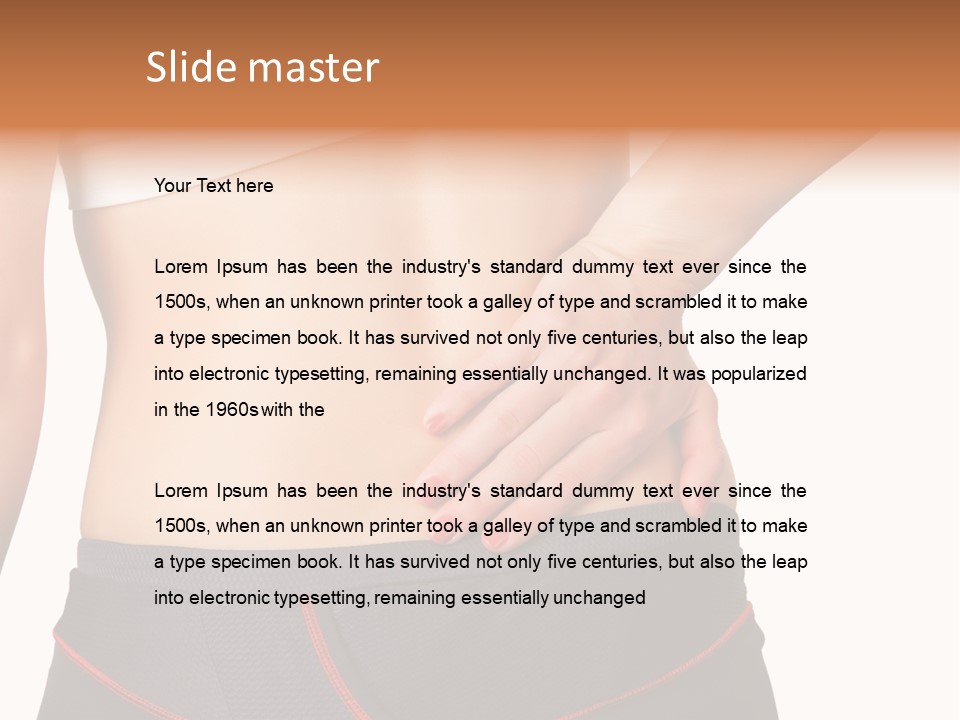 Sore Female Workout PowerPoint Template