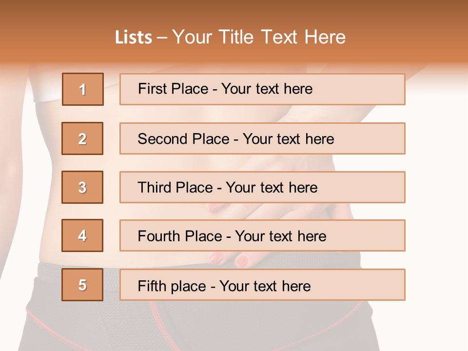 Sore Female Workout PowerPoint Template