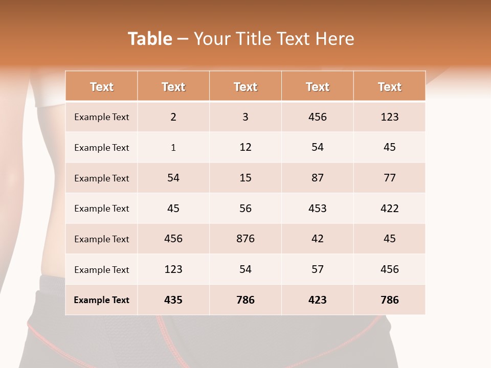 Sore Female Workout PowerPoint Template