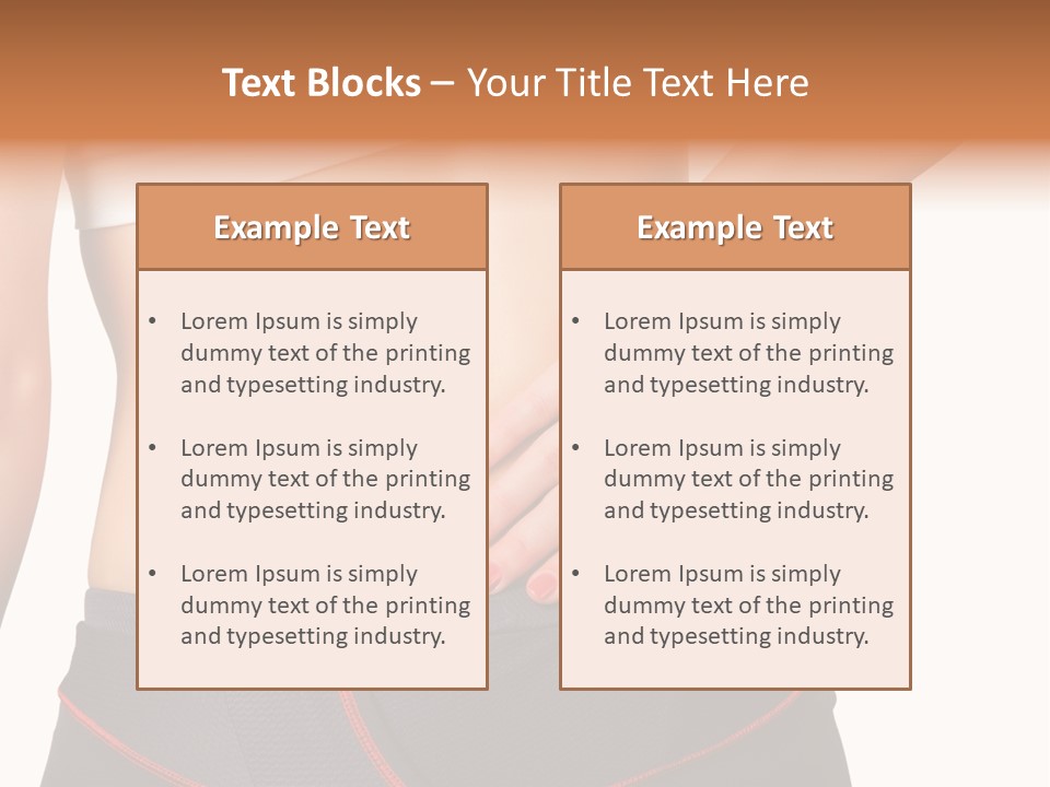 Sore Female Workout PowerPoint Template
