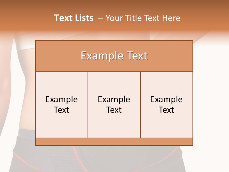 Sore Female Workout PowerPoint Template