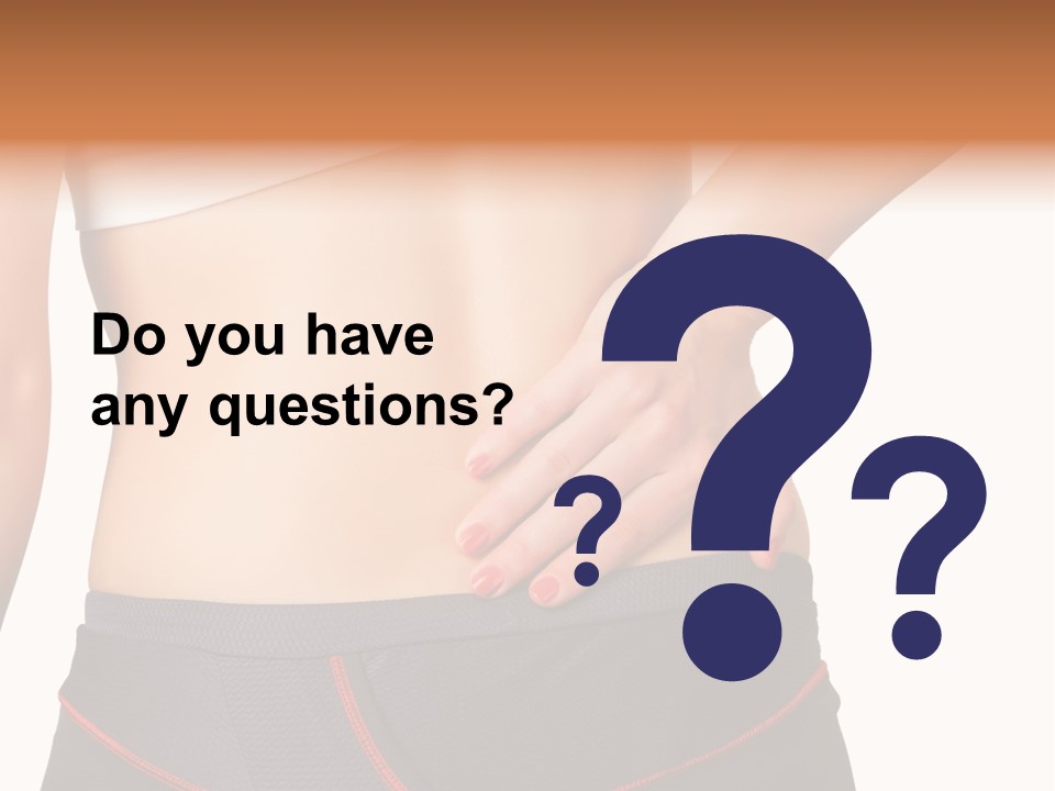 Sore Female Workout PowerPoint Template