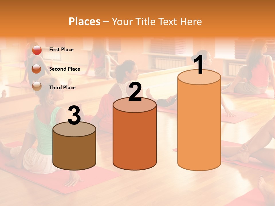 Exercising Yoga Class Female PowerPoint Template