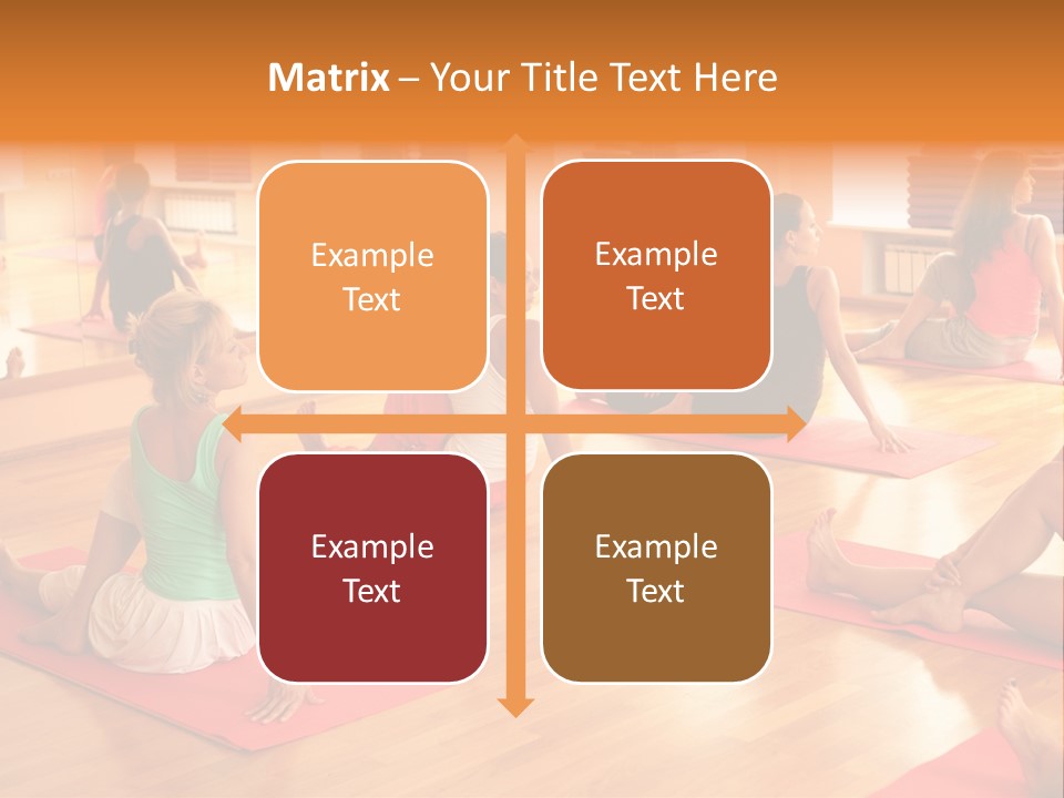 Exercising Yoga Class Female PowerPoint Template