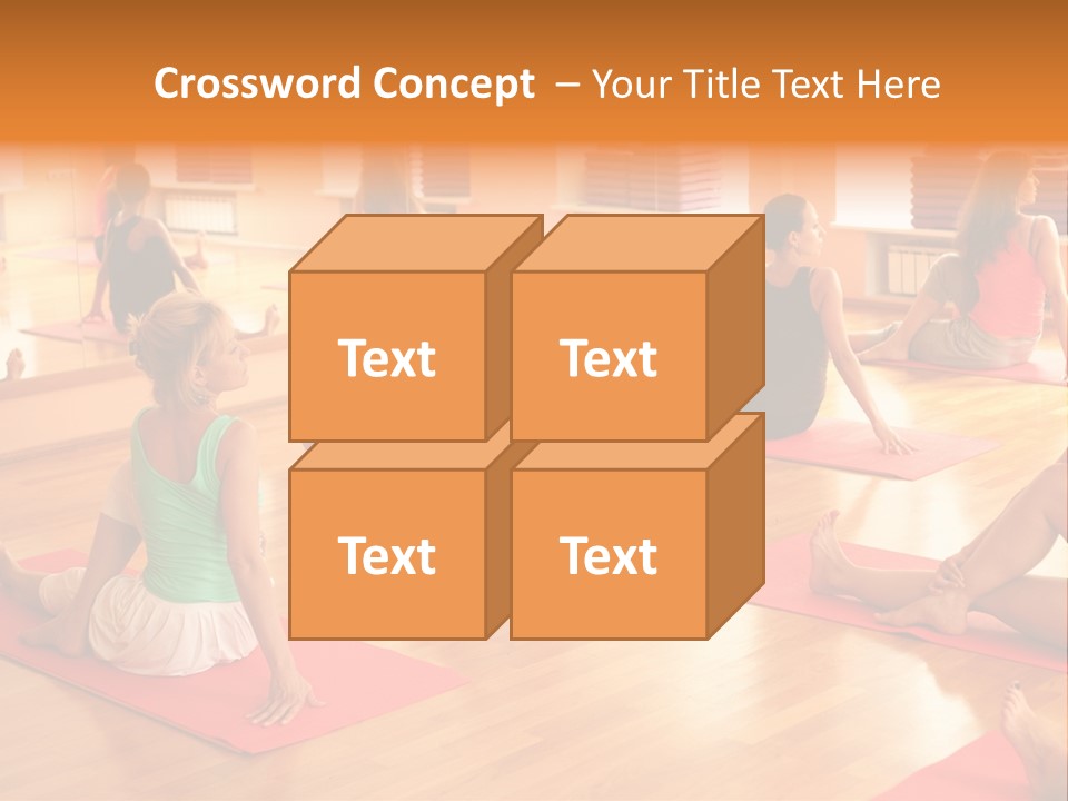 Exercising Yoga Class Female PowerPoint Template