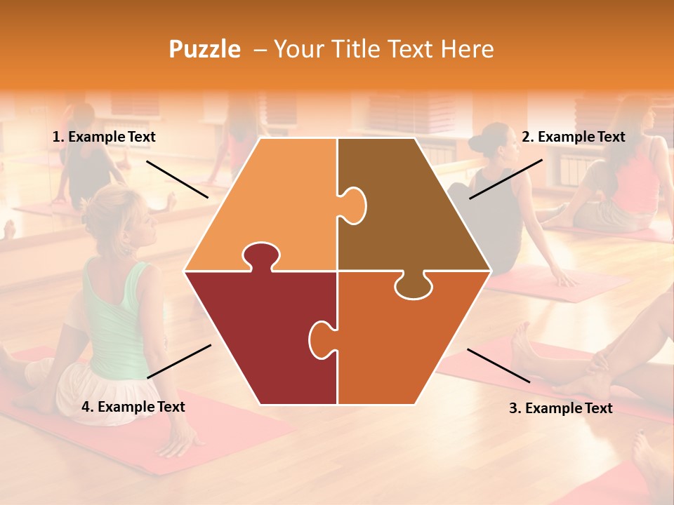 Exercising Yoga Class Female PowerPoint Template