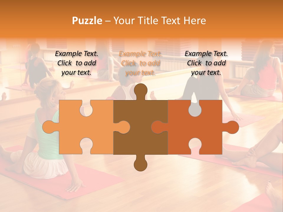 Exercising Yoga Class Female PowerPoint Template