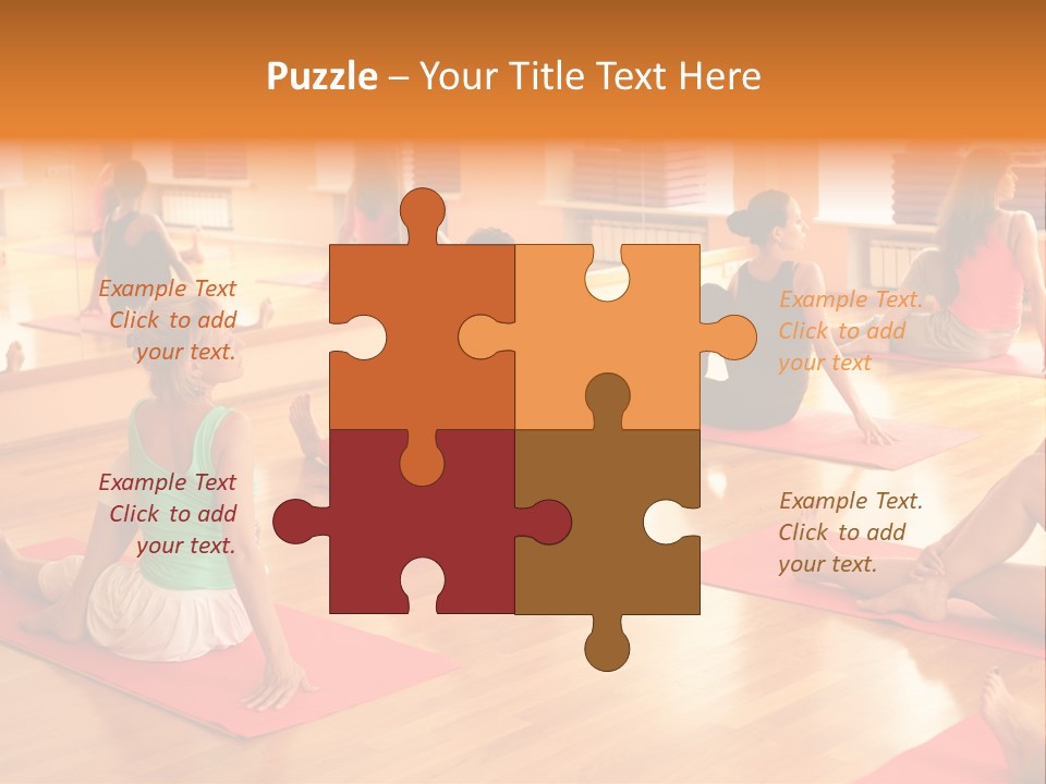 Exercising Yoga Class Female PowerPoint Template