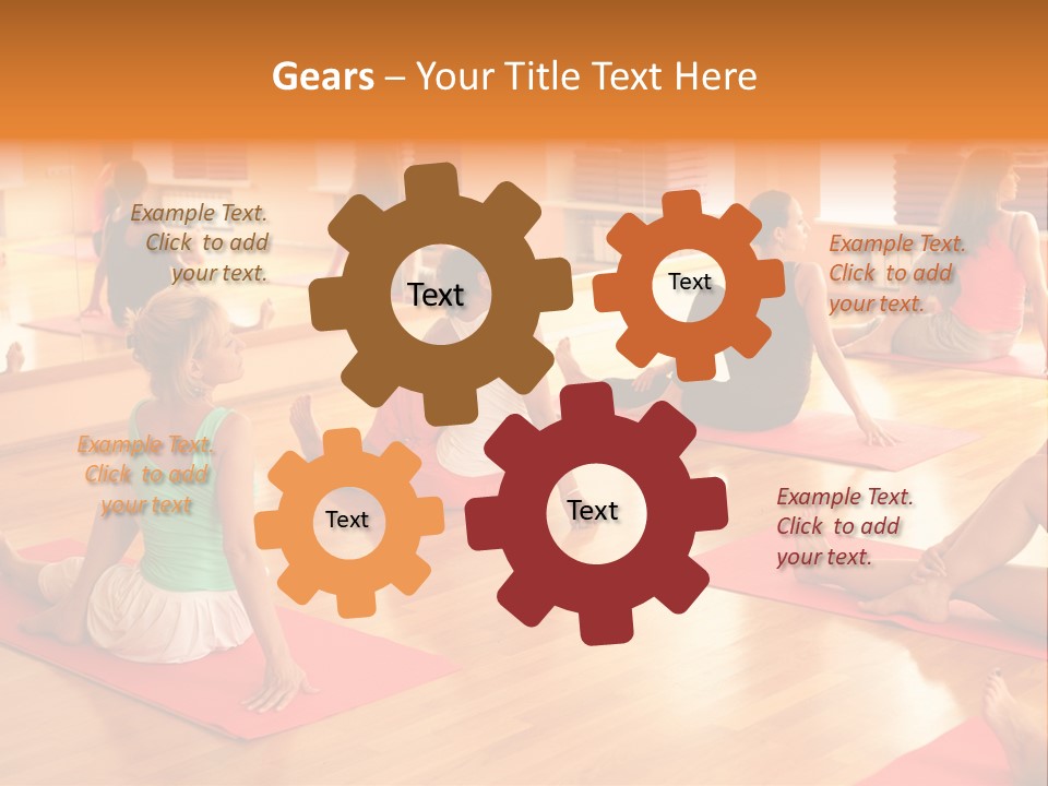 Exercising Yoga Class Female PowerPoint Template