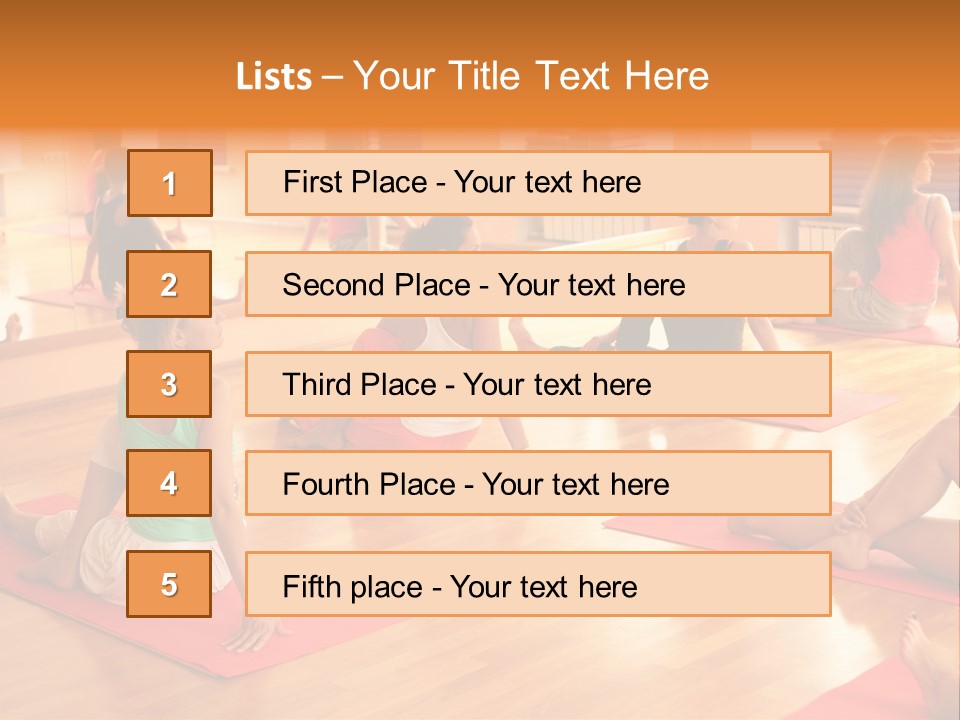 Exercising Yoga Class Female PowerPoint Template