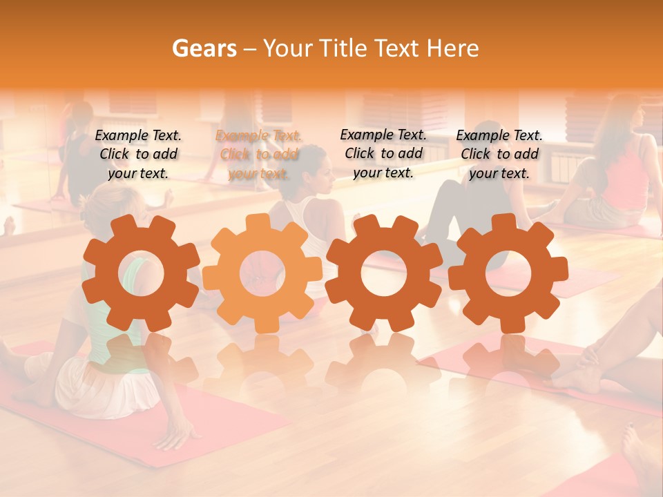 Exercising Yoga Class Female PowerPoint Template