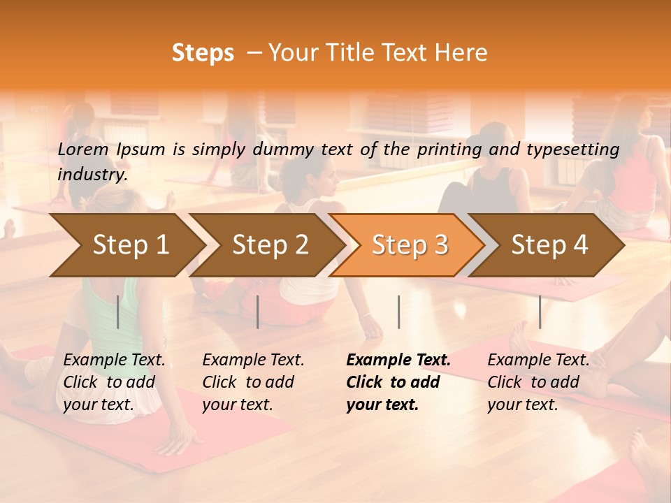 Exercising Yoga Class Female PowerPoint Template