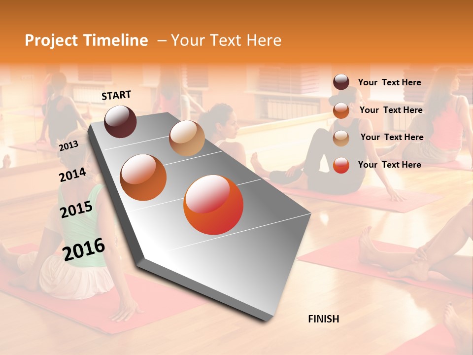 Exercising Yoga Class Female PowerPoint Template