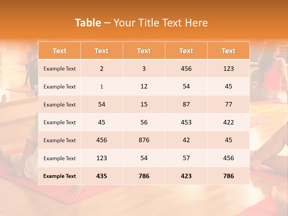 Exercising Yoga Class Female PowerPoint Template