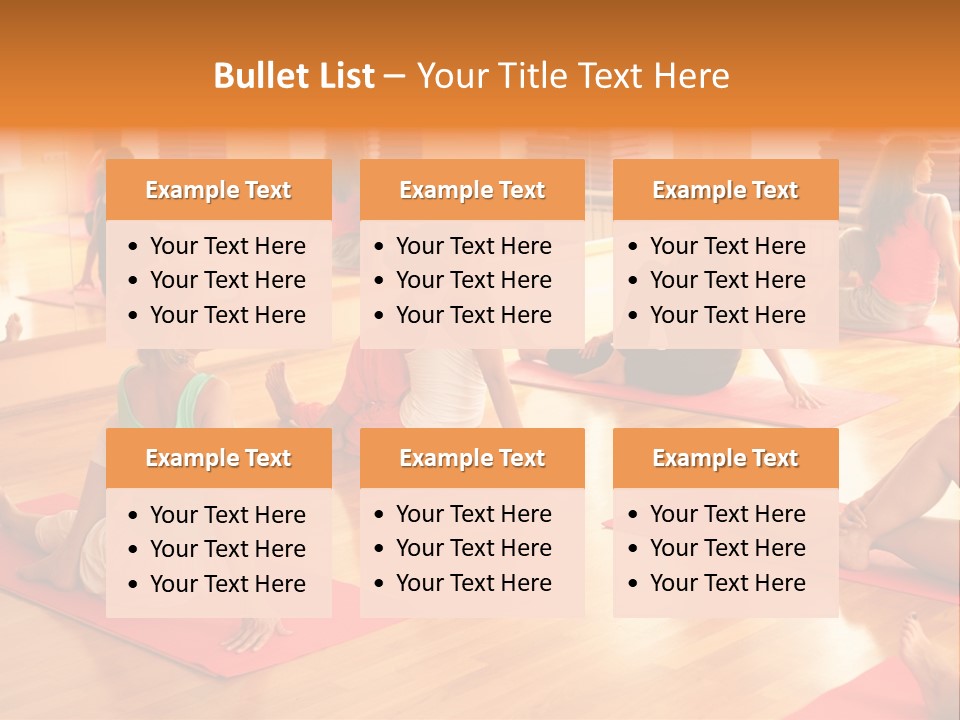 Exercising Yoga Class Female PowerPoint Template