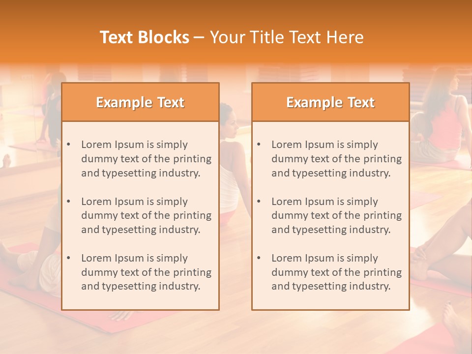 Exercising Yoga Class Female PowerPoint Template