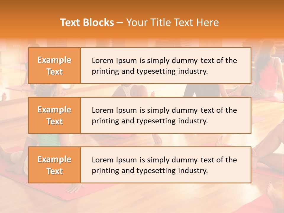 Exercising Yoga Class Female PowerPoint Template