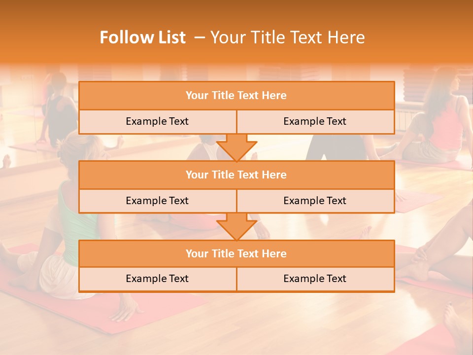 Exercising Yoga Class Female PowerPoint Template
