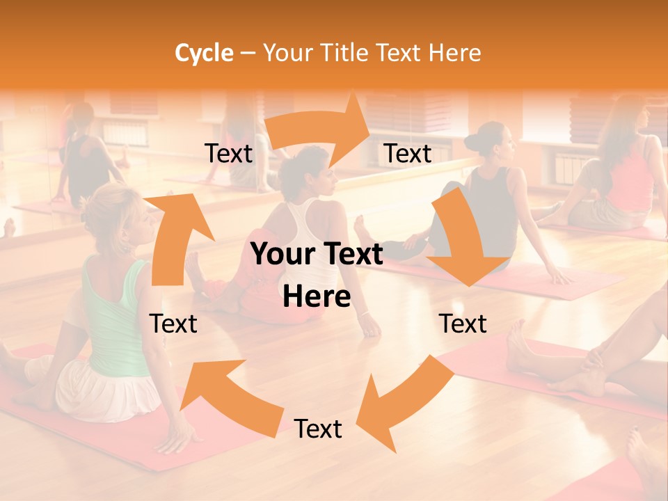 Exercising Yoga Class Female PowerPoint Template