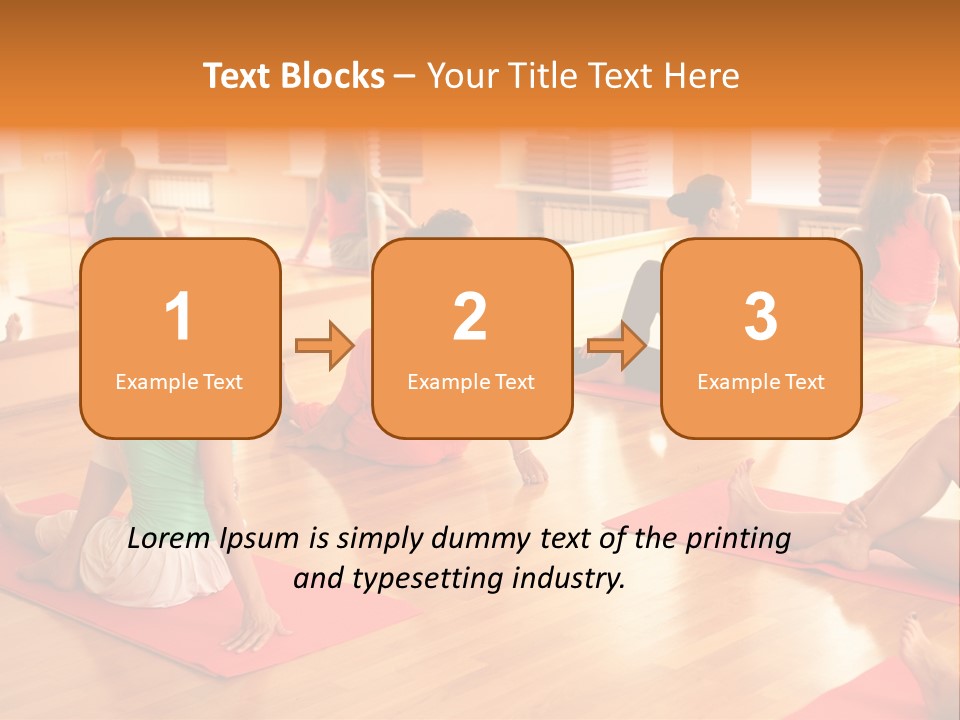 Exercising Yoga Class Female PowerPoint Template