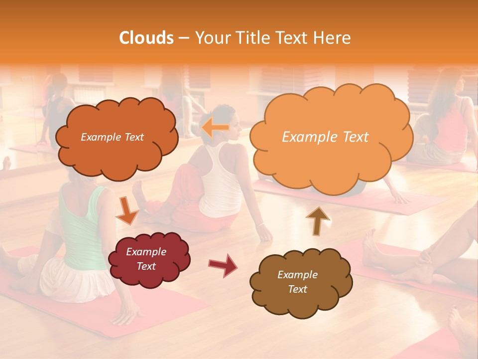 Exercising Yoga Class Female PowerPoint Template