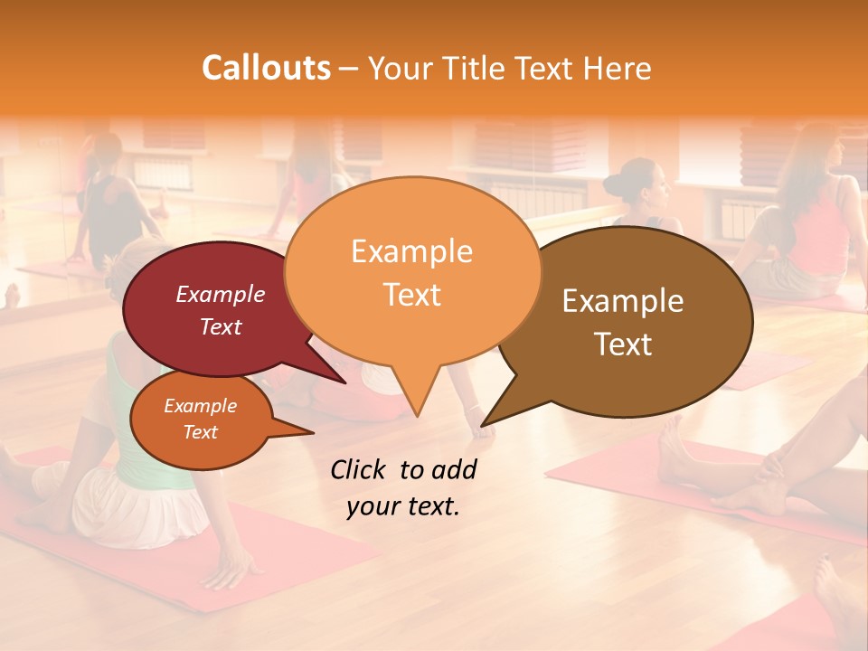 Exercising Yoga Class Female PowerPoint Template