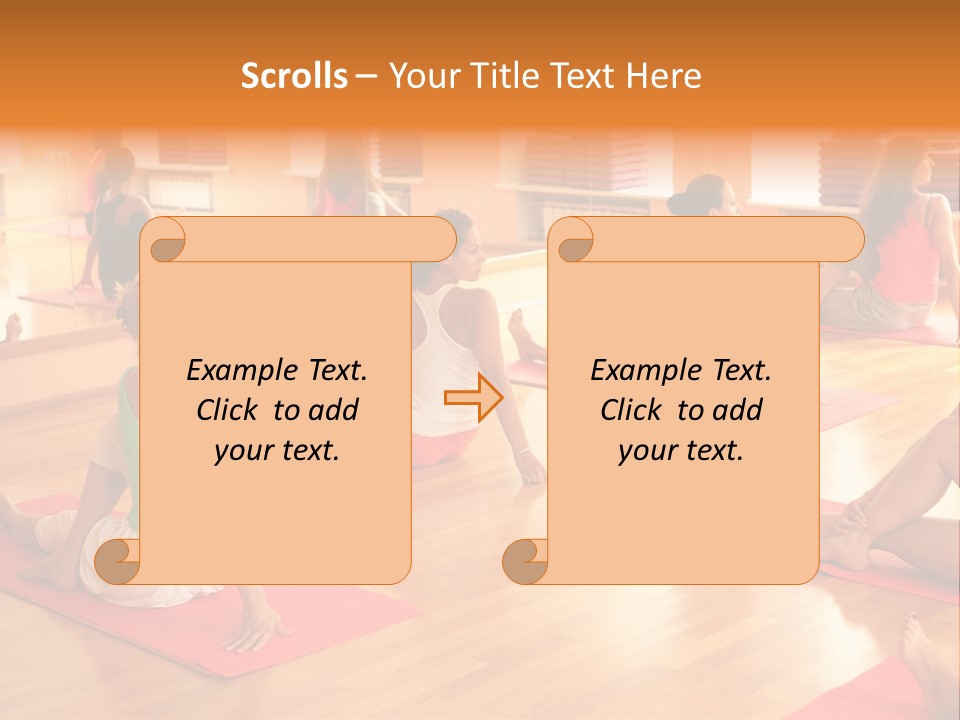 Exercising Yoga Class Female PowerPoint Template